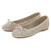 Ballerina LASCANA, Damen, Gr. 44, beige, Obermaterial: 100% Lederimitat. Futter: 100% Lederimitat. Decksohle: 100% Lederimitat. Laufsohle: 100% Synthetik, unifarben, modisch, Schuhe, Freizeitschuh, Slipper, Halbschuh mit kleinen Cut-Outs VEGAN