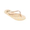 Sandale ROXY "Bermuda Print", Gr. 6(36), gelb, gold, Obermaterial: 98% Synthetikmaterial, 2% Metall / Futter: 100% Synthetikmaterial / Außensohle: 100% Moosgummi, Schuhe