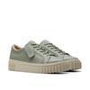 Schnürschuh CLARKS "Mayhill Walk", Damen, Gr. 38, light grün leather, Leder, casual, Schuhe, Sneaker, Plateausneaker mit modischer Laufsohle
