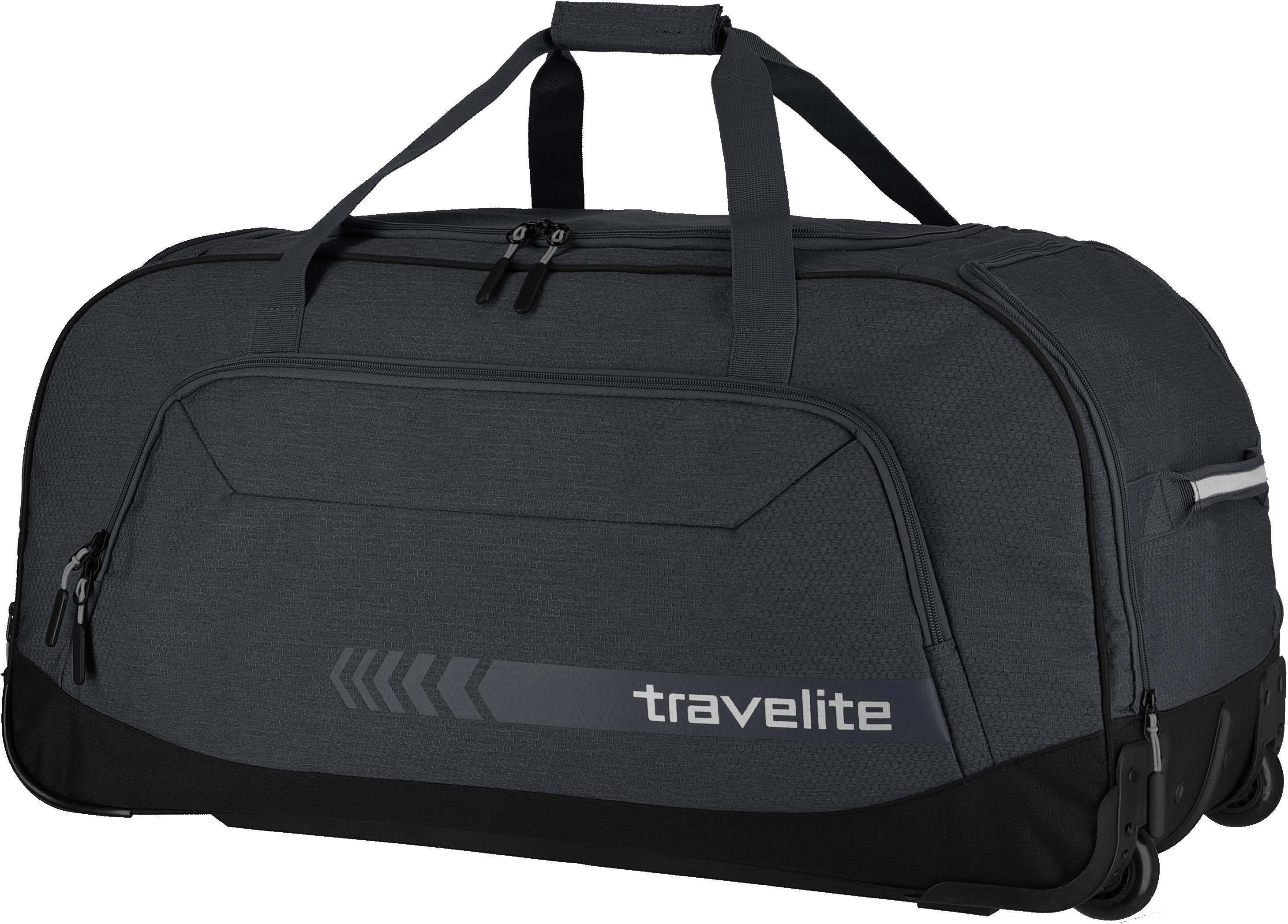 Weichgepäck-Trolley TRAVELITE "KICK OFF, verschiedene Größen und Farben", Gr. B/H/T: 77 x 41 x 38 120, grau (anthrazit), Polyester, unifarben, Koffer, Reisetasche Reisegepäck Reisekoffer Trolley Freizeittasche Image