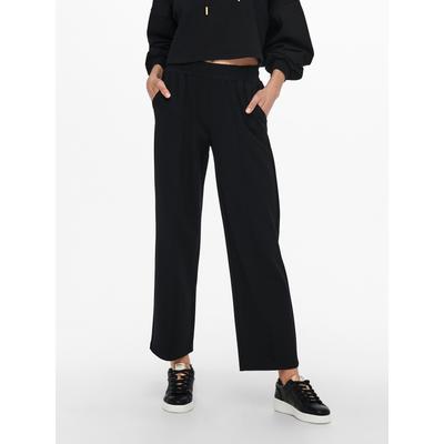 Jogger Pants ONLY "ONLPOPTRASH-SUKI LIFE MW PANT PNT", Damen, Gr. S, Länge 30, schwarz, Sweatware, Obermaterial: 63% Viskose (LENZING ECOVERO), 32% Nylon, 5% Elasthan, unifarben, casual, Hosen Image