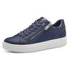 Plateausneaker MARCO TOZZI, Damen, Gr. 37, blau (blau, weiß), Lederimitat, sportlich, Schuhe, Freizeitschuh, Halbschuh, Schnürschuh mit Prägung