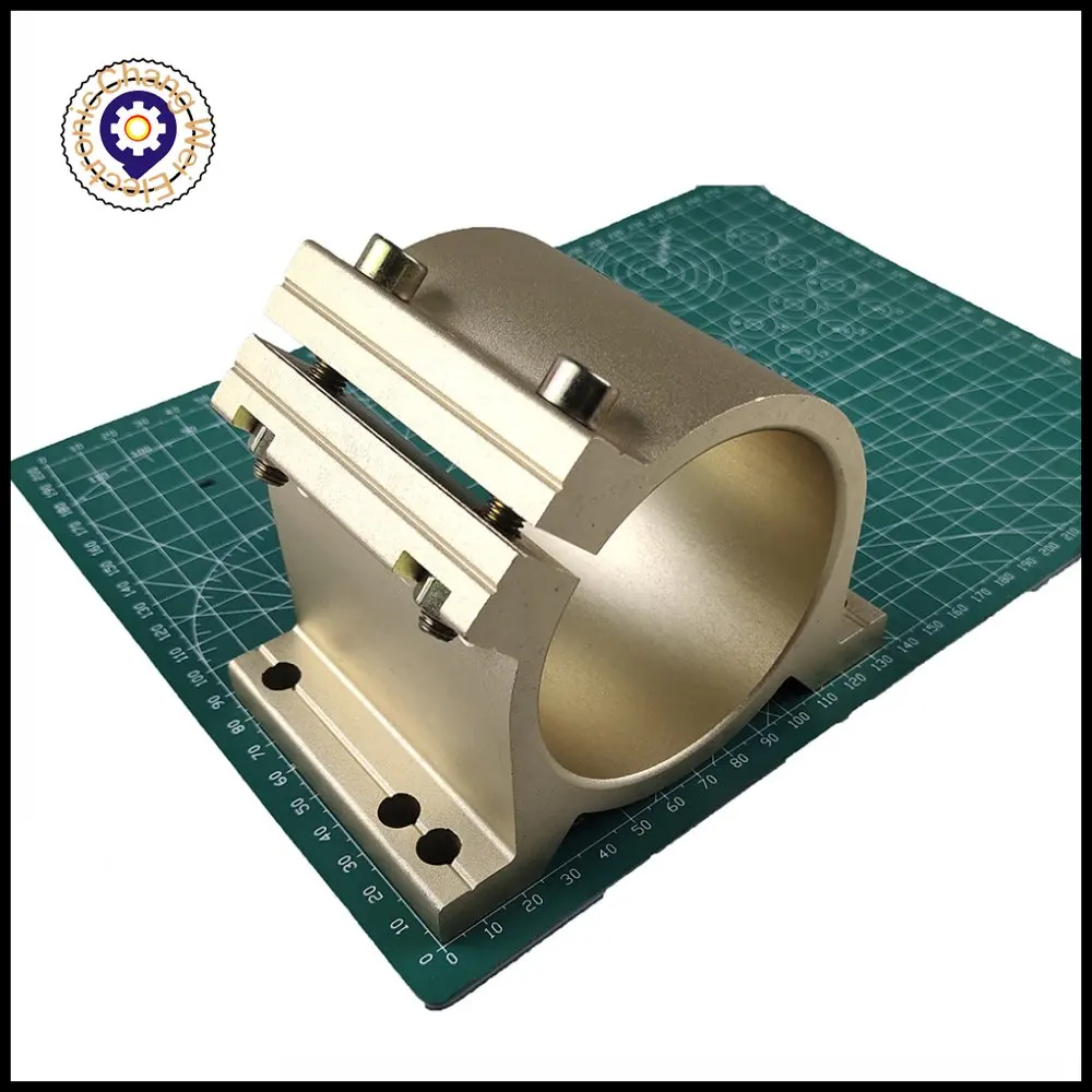 80mm spindel clamp montage halterung mit 4 schrauben verwendet für 0,8 KW 1,5 KW oder 2,2 KW spindel CNC fräsen maschine Auftrag durch motor größe Image
