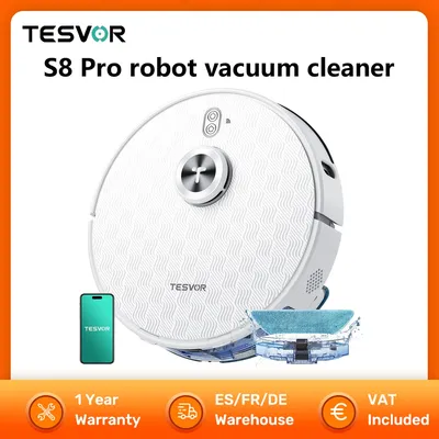 Tesvor s8 pro roboter staubsauger 2 in 1 saugen und wischen 6000pa saugkraft laser navigations Image
