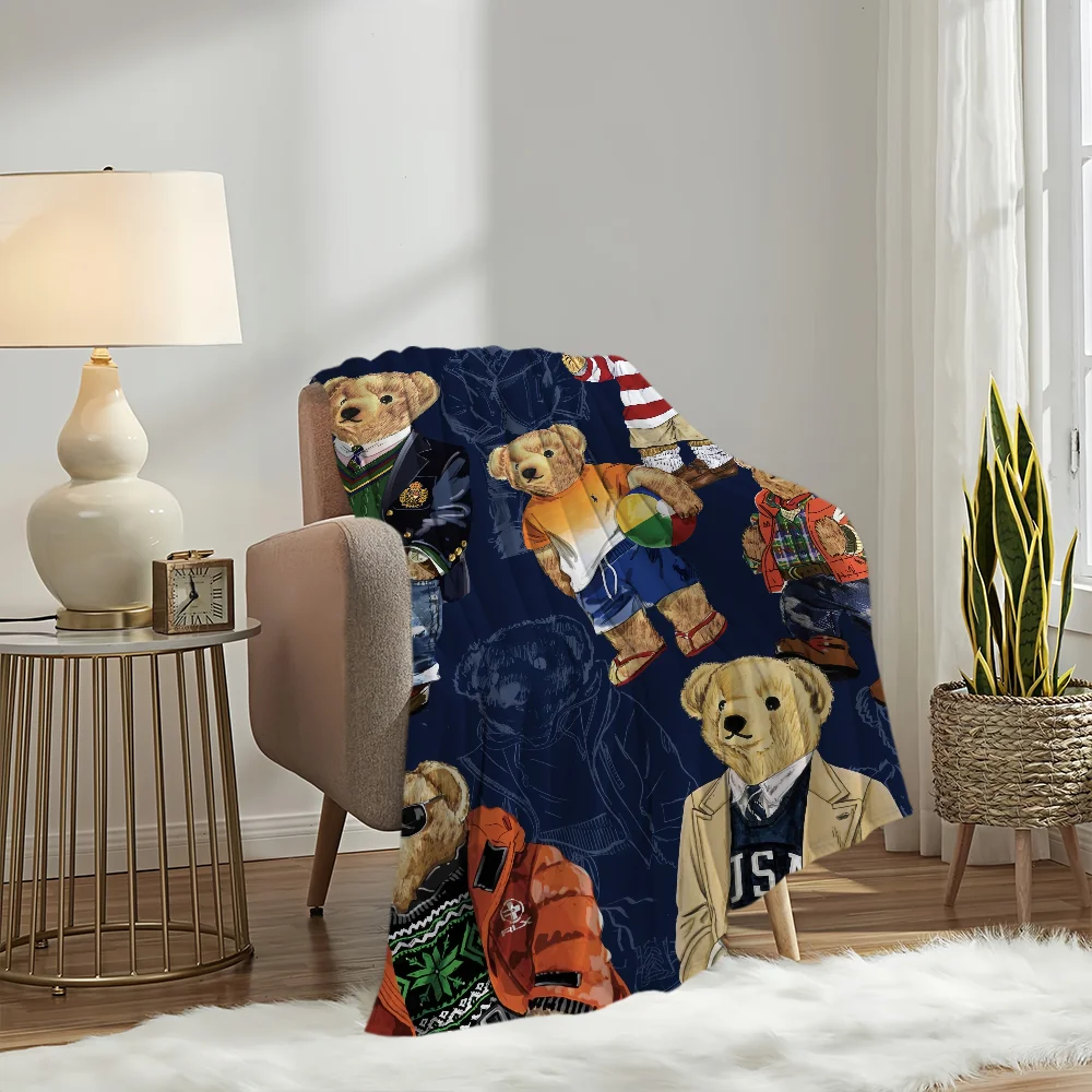 Mode B-Bears süße Decke Plüsch Nickerchen Sofa Teppich für P-POLO-S Wohnzimmer warme Büro Schlafzimmer Geburtstag Home Reise Kind Geschenke