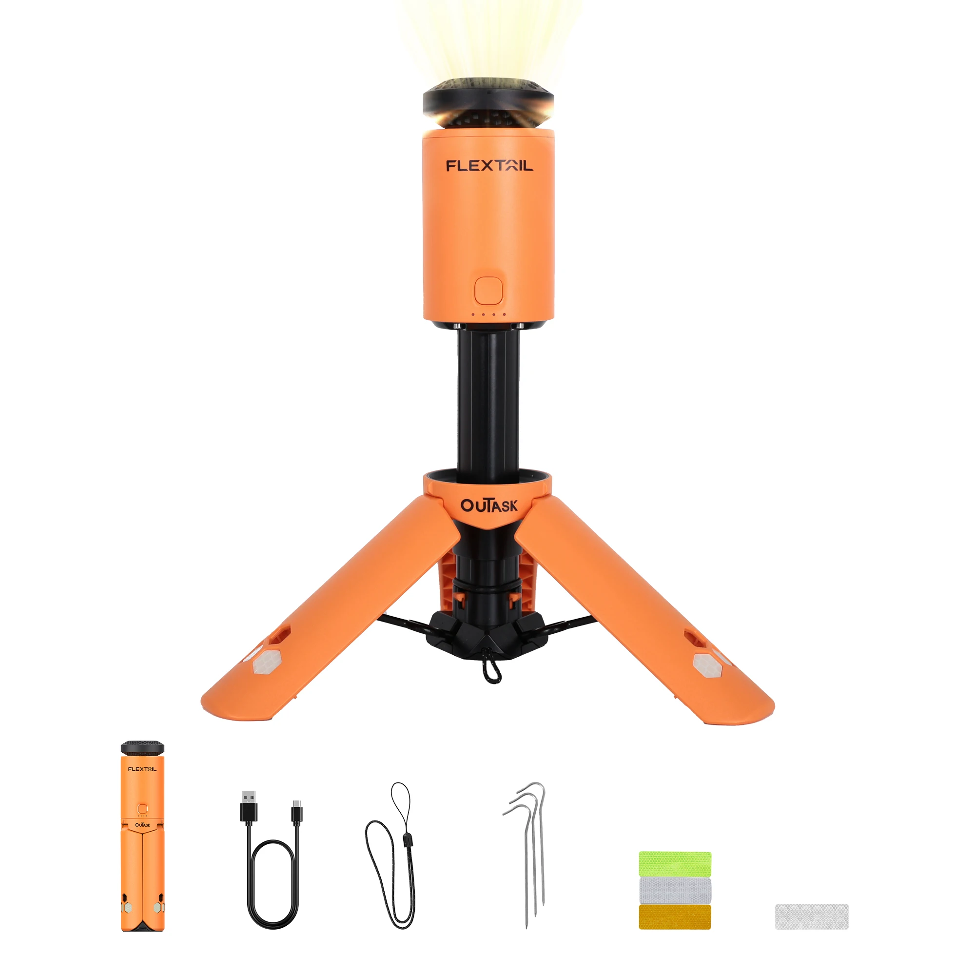 FLEXTAIL EVO LANTERN – FLEXTAIL x OUTASK Teleskop-Magnet-Campinglaterne mit 12000-mAh-Akku, IPX6/IPX7 wasserdicht Image