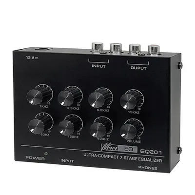 Vorverstärker EQ207 7-Band-Equalizer Tonmodifikatoren DC12V Stromeingang Audiomixer Image