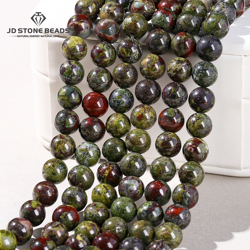 Perline di pietra di sangue di drago naturale distanziatore allentato rotondo 4 6 8 10 12mm perline di semi per creazione di gioielli accessorio braccialetto collana fai da te