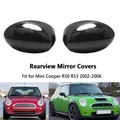 1/2pcs RHD Misura Per Mini Cooper R50 R53 2002-2006 Coperture per specchietti retrovisori ABS Nero Coperture per specchietti retrovisori Accessori auto