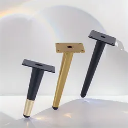 4 pièces pieds de meubles pieds en métal coniques obliques pieds de meubles de Style milieu du siècle mat pour canapé armoire Table chaise placard bricolage