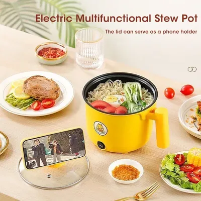 1.8L Electric Hot Pot Yellow duck Non-stick Pot Kitchen 1-2 People Cooking Pot Student Dormitory