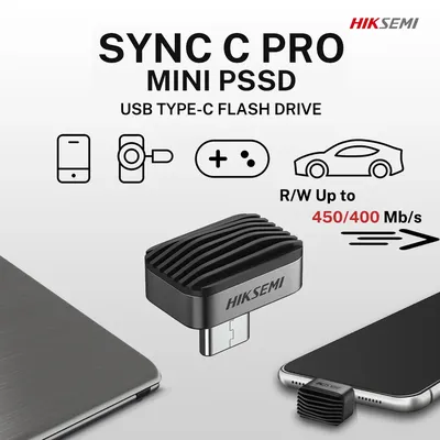HIKSEMI SYNC C PRO ULTA MINI PSSD Type-C USB 256GB 128GB Solid State Drive for Dashcam Mobile Mac PC Car Drive