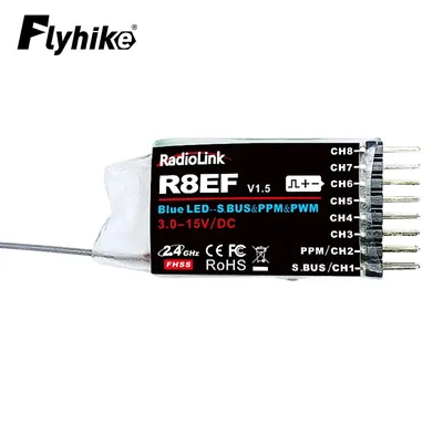 Radiolink R8EF 2.4Ghz 8 Channels RC Receiver Support S-Bus/PPM/PWM Signal for 8CH T8FB T8S RC