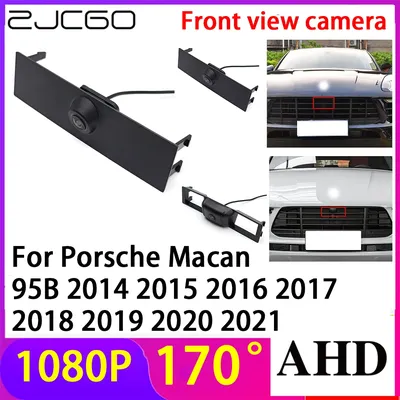 ZJCGO AHD 1080P LOGO Car Parking Front View Camera Waterproof for Porsche Macan 95B 2014 2015 2016