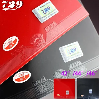 1Pc Friendship 729 Table Tennis Rubber Sheet Black Red Series Tacky Pimples-in Ping Pong Color