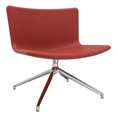fm Büromöbel Lounge-Sessel »Lodus« mit 4-Sterndrehfuß ohne Armlehnen rot, 86x42x72 cm Image