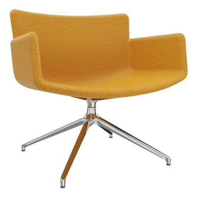 fm Büromöbel Lounge-Sessel »Lodus« mit 4-Sterndrehfuß mit Armlehnen orange, 86x42x72 cm Image