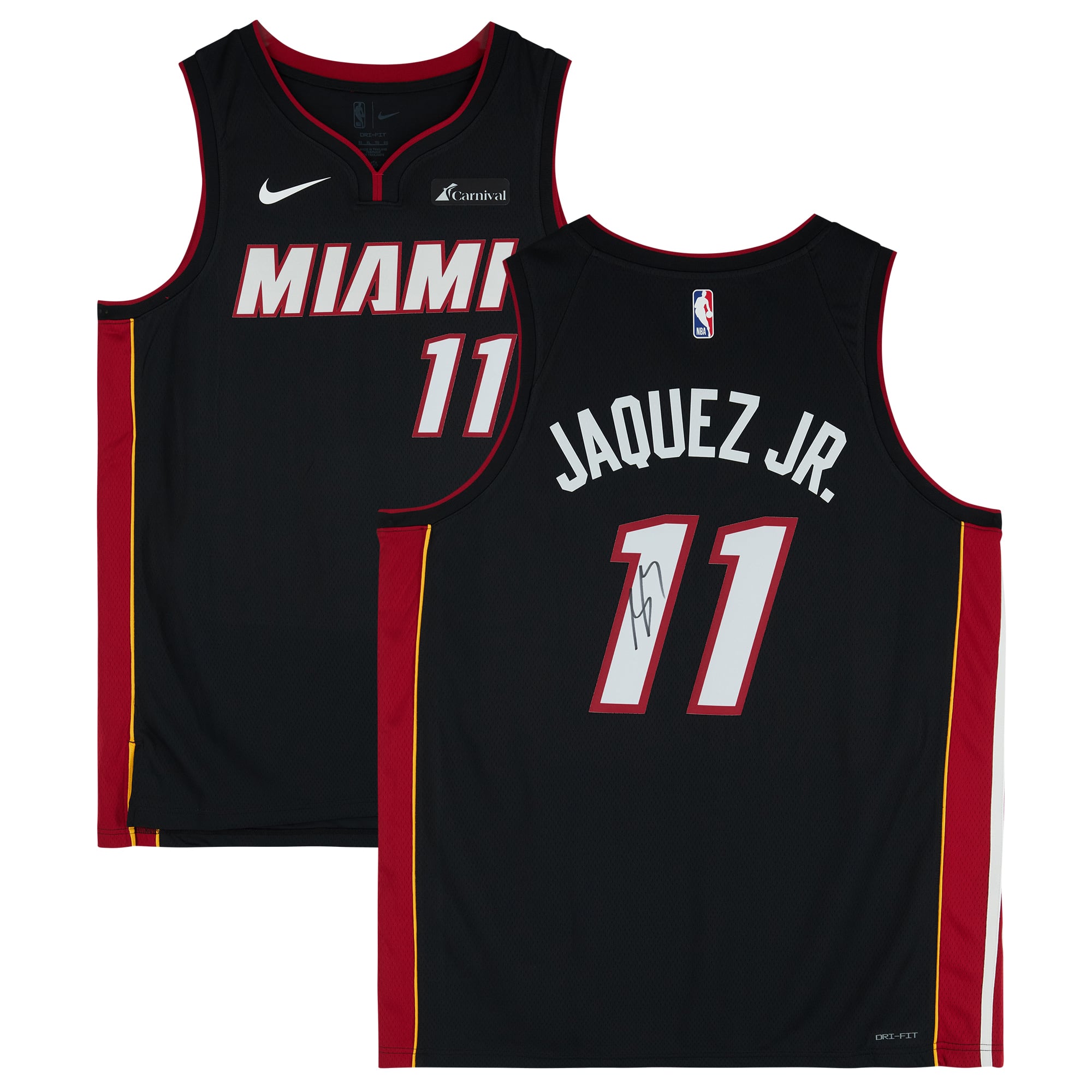 Maillot Swingman Nike Black Icon Edition autographié par Jaime Jaquez Jr. Miami Heat - No Gender Taille: No Size