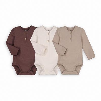 Pack of 3 Bodysuits in Plain Cotton