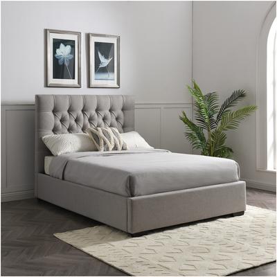 Esme Buttoned Wool Upholstered Multi-Lift Ottoman Storage Bed
