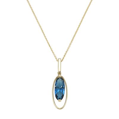 Luigi Merano - Kette Anhänger mit Blautopas, Gold 375 Ketten 1 ct Blau