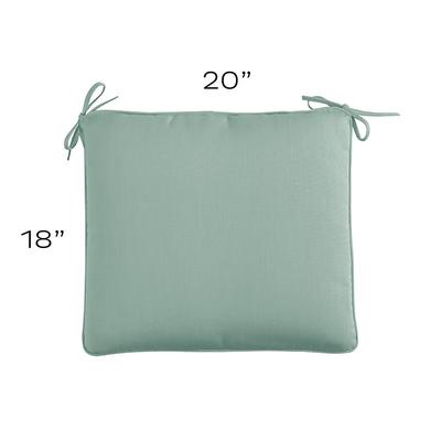 Replacement Chair Cushion - 20x18 - Box Edge, Canopy Stripe Navy/White - Ballard Designs
