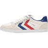 Sneaker HUMMEL "Slimmer Stadil Canvas Low", Gr. 43, bunt (weiß, blau, rot), Veloursleder, Textil, sportlich, Schuhe Retrosneaker Sneaker low Skaterschuh
