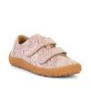 Klettschuh FRODDO "Barefoot Base", Kinder, Gr. 34, rosa (rosa metallic), Leder, metallic, festlich, Schuhe, Konfirmationsschuh, Barfußschuh mit Metallic-Dots verziert