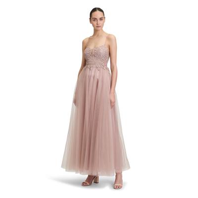 Abendkleid VERA MONT "Vera Mont Abendkleid mit Stickerei", Damen, Gr. 40, Normalgrößen, fawn, Tüll, Obermaterial: 100% Polyamid. Futter: 100% Polyamid., festlich, tailliert lang, ohne Ärmel, Kleider, Rückenfrei Image