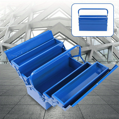 TEMU Tool Box Tool Box 5-compartments Metal Tool Box Empty Workshop Tool Box Toolbox Organizer Image
