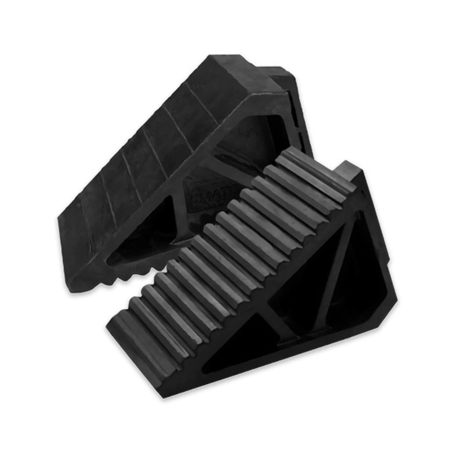 1 pz auto camion ruota pneumatico antiscivolo cuneo blocco di arresto pendenza antiscivolo nero resistente gomma cuneo ruota cuneo anteriore posteriore pneumatici