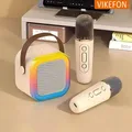 NUOVO Hot K12 Altoparlante Bluetooth Portatile Casa Carino Karaoke Mini Audio Wireless con 1-2 Microfono K Song Famiglia Canto Macchina