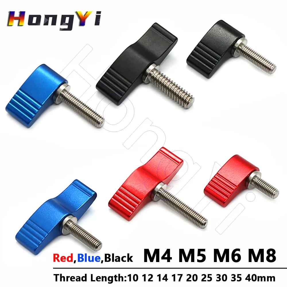 1 Stück M4 M5 M6 M8 Daumenschrauben T-Typ/7-Typ Handspannschraube Verstellbare Schmetterlingsform-Schraube für SLR-Schienen und -Schieber Image