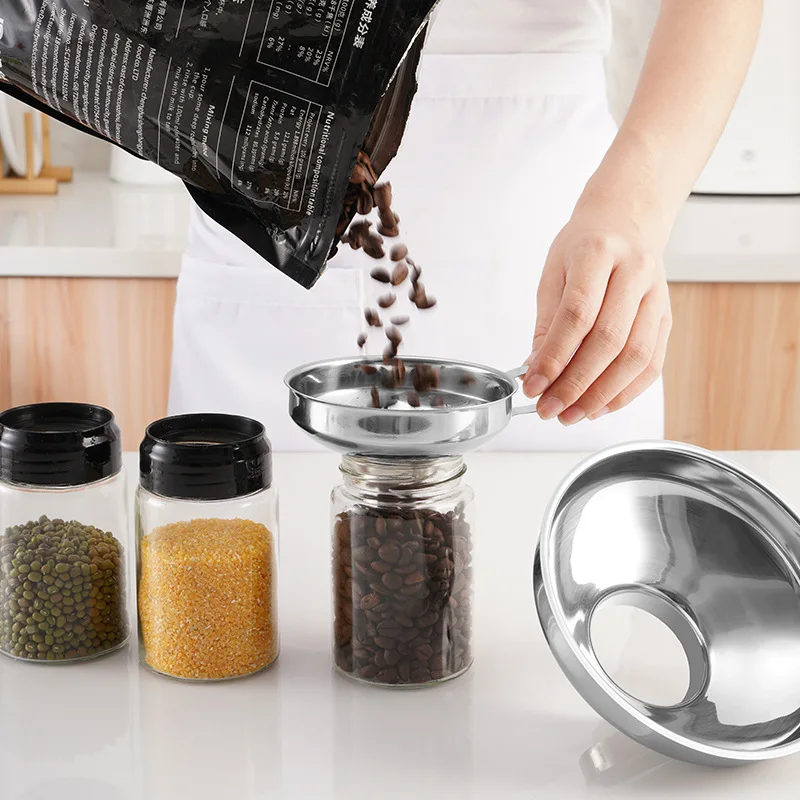 Edelstahl-Trichter mit breiter Öffnung, Trichter mit großem Durchmesser für Küche und Haushalt, multifunktionaler Marmelade-Einmach-Trichter Image