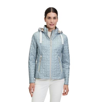 Steppjacke GIL BRET, Damen, Gr. 40, blau (dusty blau), Web, Obermaterial: 100% Polyamid, unifarben, casual, gerade hüftbedeckend, Rundhals, Langarm, Jacken, mit Kapuze und Reißverrschluss Image