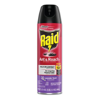 Raid Ant and Roach Killer, 17.5 oz Aerosol Spray, Lavender (SJN365982EA) Each Raid® Insect Control