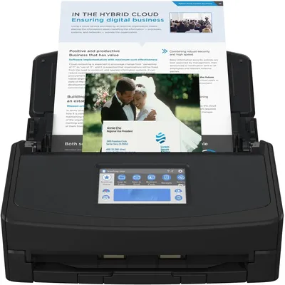 iX1600 Wireless or USB High-Speed Cloud Enabled Document, Photo & Receipt Scanner with Large