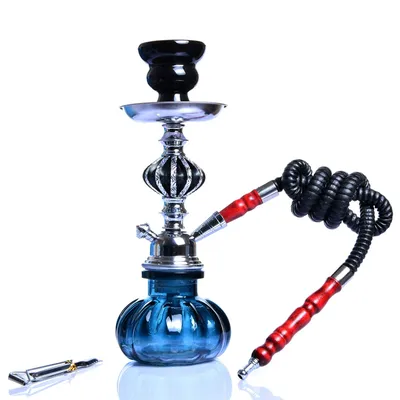 Portable Travel Hookah Small Shisha Pipe Set Narguile Chicha Pipa with Hose Bowl Tongs Charcoal Tray