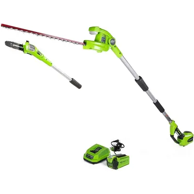 Greenworks 40V 8" Polesaw + Pole Hedge, 2.0Ah Battery (Gen 1)