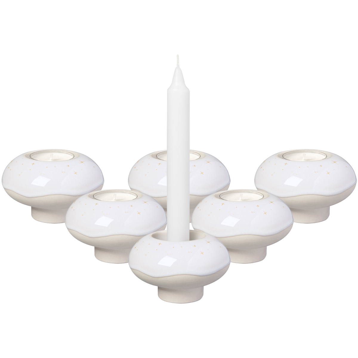 like. by Villeroy & Boch Winter Glow Kerzenhalter Donut ø 9,1 cm 6er Set Image