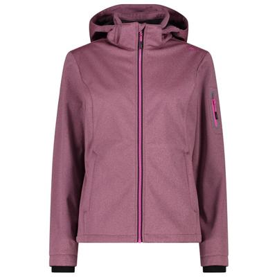CMP - Women's Jacket Zip Hood Melange Softshell - Softshelljacke Gr 36 lila Image