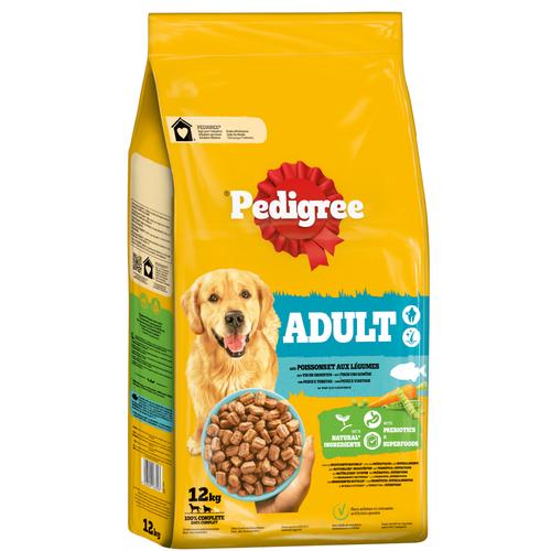 12kg Pedigree Adult mit Fisch & Gemüse Hundefutter trocken