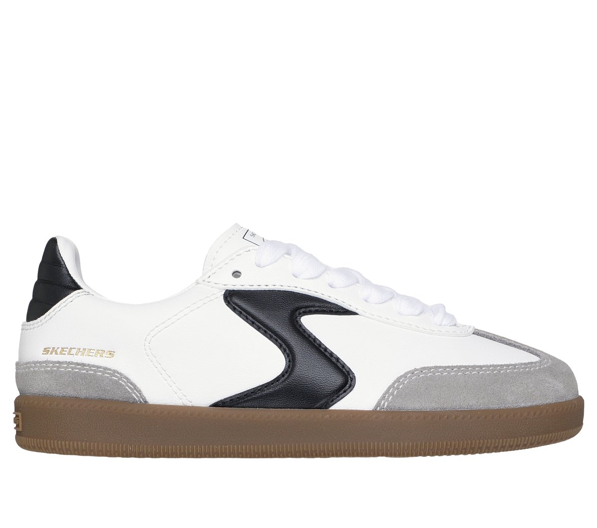 Skechers Boy's Hotshot - Junior Varsity Sneaker | Size 4.0 | White/Black | Synthetic/Leather