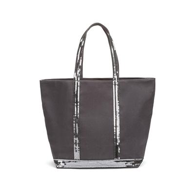 Cotton Large Tote Bag with Sequin Trim