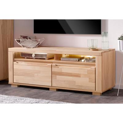 Lowboard HOME AFFAIRE "Denis", beige (kernbuche teilmassiv), B:140cm H:52cm T:40cm, Holz teilmassiv, Sideboards, Breite 140 cm Image