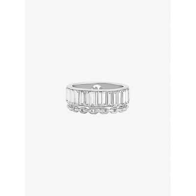 Michael Kors Cubic Zirconia Double Layered Ring Silver 6