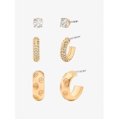 Michael Kors 3-Piece Earrings Gift Set Gold One Size