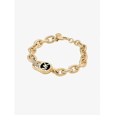 Michael Kors Pavé Lock Chain Link Bracelet Gold One Size