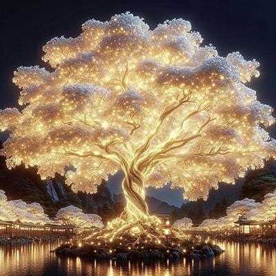 TEMU Tree Of Life 5d Diamond Painting Kit, 40x40cm, Round Acrylic Diamonds, Diy Mosaic Wall Art Craft, Plants Theme, With Diamond Art For Home Decor Gift Image