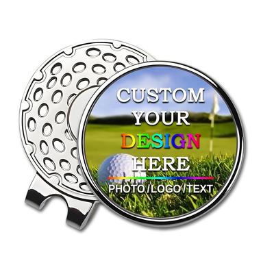 "TEMU Custom Golf Ball Marker With Magnetic Hat Clip - Personalize With Your Photo Or Logo, 1"" Diameter, Gifts & Souvenirs"